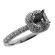 Hearts Around Halo, Pave Set Diamond Engagement Semi Mount White Gold Ring Setting