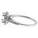 Circle Halo, Diamond Engagement Semi Mount White Gold Ring Setting