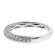 Single Row Triple Sided Band with Round Diamonds Set in 18k White Gold
