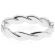 Braided Style Twist Band with Micro-Pav?? Set Diamonds and Beaded Milgrain in 18k White Gold