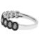 Braided Style Band with Prong Set Black Diamonds and Channel Set White Diamonds in 18k White Gold