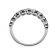 Braided Style Band with Prong Set Black Diamonds and Channel Set White Diamonds in 18k White Gold