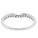U Curved Band with Round DIamonds Set in 18k White Gold