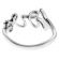 Love Script Right Hand Fashion Ring with Diamonds Set in 18k White Gold