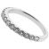 Single Row Band with Prong Set Round Diamonds in 18k White Gold
