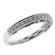 Three Side Band with Filigree Design and Micro-Prong Set Round Diamonds in 18k White Gold