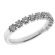 Single Row Band with Round Diamonds Surrounded by Prongs in 18k White Gold