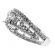 Split Shank with Center Row Diamonds, Diamond Engagement Semi Mount White Gold Ring Setting