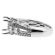 Round Diamonds Split Shank Enriched with Baguettes, Diamond Engagement Semi Mount White Gold Ring Setting