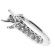 Single Row Diamond Shank With Twist Gold Design Sides, Engagement Semi Mount White Gold Ring Setting