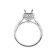 Square Halo Thin Shank Diamond Semi Mount Engagement Ring Setting