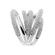 Crossover Style Statement Ring with Diamonds in Openwork Design Set in 18K White Gold