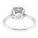 Square Halo, Thin Graduating Shank Diamond Semi Mount Engagement Ring Setting