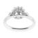 Flower Halo Round Embellished Crown Diamond Semi Mount Engagement Ring Setting