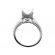 Graduating Shank with Diamonds Claw Head Semi Mount Engagement Ring