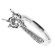 Graduating Shank Decorated Crown Semi Mount Diamond Engagement Ring in 18k White Gold