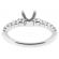 Single Row U Prong With Diamonds on the Head Prongs Semi Mount Engagement Ring
