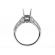 Graduating Pave Set Diamond Semi Mount Engagement Ring