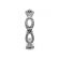 Eternity Band with Infinity Oval Split Design of Round Diamonds Set in 18k White Gold