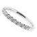 Single Row Micro-Prong Set Band with Round Diamonds in 18k White Gold (Stackable)