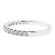 Micro Prong Set Single Row Band with Round Diamonds in 18k White Gold (Stackable)