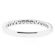 Micro Prong Set Single Row Band with Round Diamonds in 18k White Gold (Stackable)