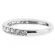 Single Row Micro-Prong Set Band with Round Diamonds in 18k White Gold (Stackable)