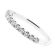 Micro Prong Set 12 Diamond Ladies White Gold Band (Stackable Ring)