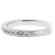 Vintage Inspired Diamond Band with Laser Cut Leaf Design and Beaded Milgrain in 18k White Gold