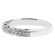 Three Side Band with Round Diamonds and Beaded Milgrain Design in 18k White Gold