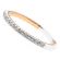 Two-Tone Band with Engraved Side Profiles in 18k Rose Gold and Round Diamonds Set in 18k White Gold