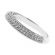Three Side Band with Micro-Prong Set Round Diamonds Bordered by Beaded Milgrain in 18k White Gold