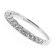 Single Row Band with Round Diamonds and Filigree Milgrain Side Profile in 18k White Gold