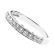 Three-Side Combination Set Band with Bezel and Micro-Prong Set Round Diamonds in 18k White Gold