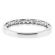 Three-Side Combination Set Band with Bezel and Micro-Prong Set Round Diamonds in 18k White Gold