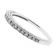 Three Side Band with Openwork and Engraved Side Profiles and Round Diamonds Set in 18k White Gold