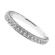 Triple Side Band with Micro-Pav?? Set Round Diamonds Bordered by Beaded Milgrain in 18k White Gold