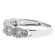 Braided Style Band with Micro-Prong Set Round Diamonds in 18k White Gold