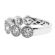 Halo Style Band with Round Diamonds Set in 18k White Gold