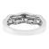 Triple Row Micro-Prong Set Band with Round Diamonds in 18k White Gold