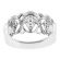Right Hand Fancy Statement Ring with Diamonds and Halo Designs Set in 18K White Gold