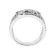 Statement Ring with 5 Rows of Bezel and Prong Set Diamonds Set in 18K White Gold