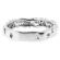 Milgrain Decorated Band with Prong and Micro-Prong Set Round Diamonds in 18k White Gold