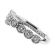 Split Shank Right Hand Fashion Ring with Bezel Set Diamonds Surrounded by Beaded Milgrain in 18K White Gold