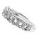Right Hand Fashion Ring with Prong Set Diamond Rounds in Pairs of Three Set in 18K White Gold