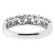 Right Hand Fashion Ring with Prong Set Diamond Rounds in Pairs of Three Set in 18K White Gold