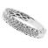 Milgrain-Engraved Three-Side Antique Style Band with Bezel and Pav?? Set Diamonds in 18k White Gold