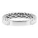 Milgrain-Engraved Three-Side Antique Style Band with Bezel and Pav?? Set Diamonds in 18k White Gold