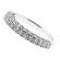 Triple Side Band with Pav?? Set Round Diamonds in 18k White Gold