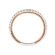 Two Tone V Curve Band with Micro-Prong Set Round Diamonds in 18k White and Rose Gold